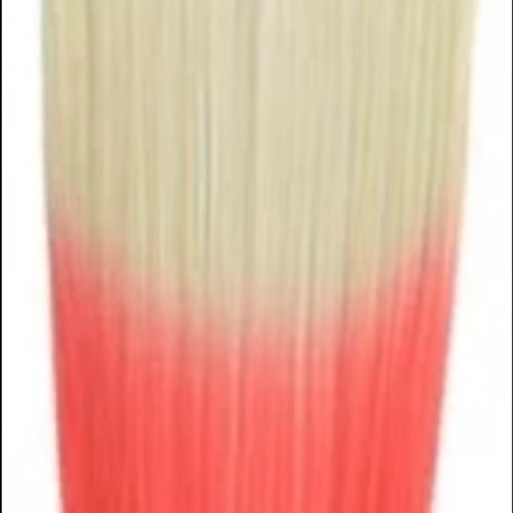 Beautiful Bleach Blonde Pink Ombré Halo Style Hair